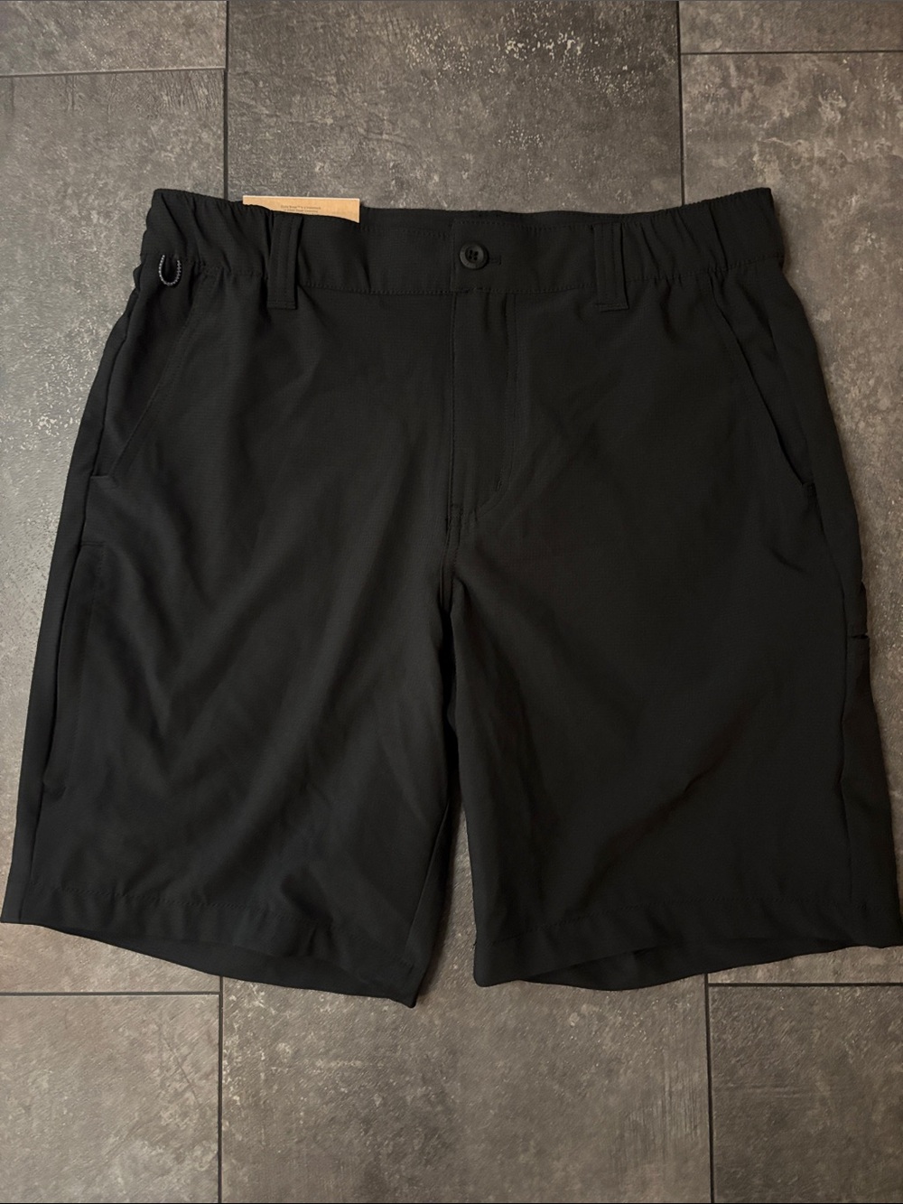 Eddie Bauer Black Flat-Front Performance Shorts